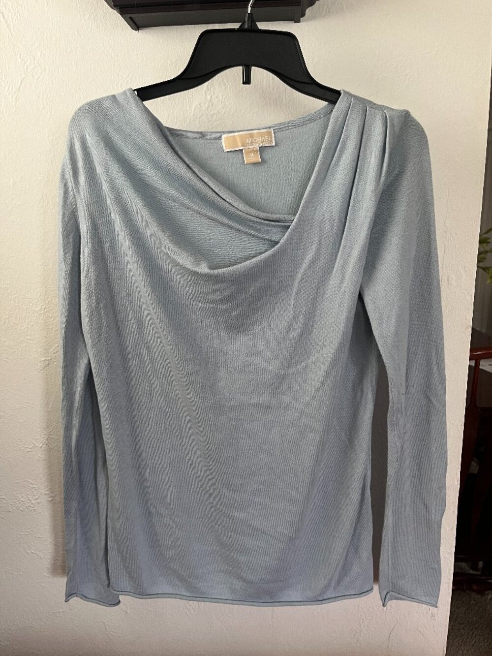 Women's Michael Kors Size Medium Blue Long Sleeve Top Preowned